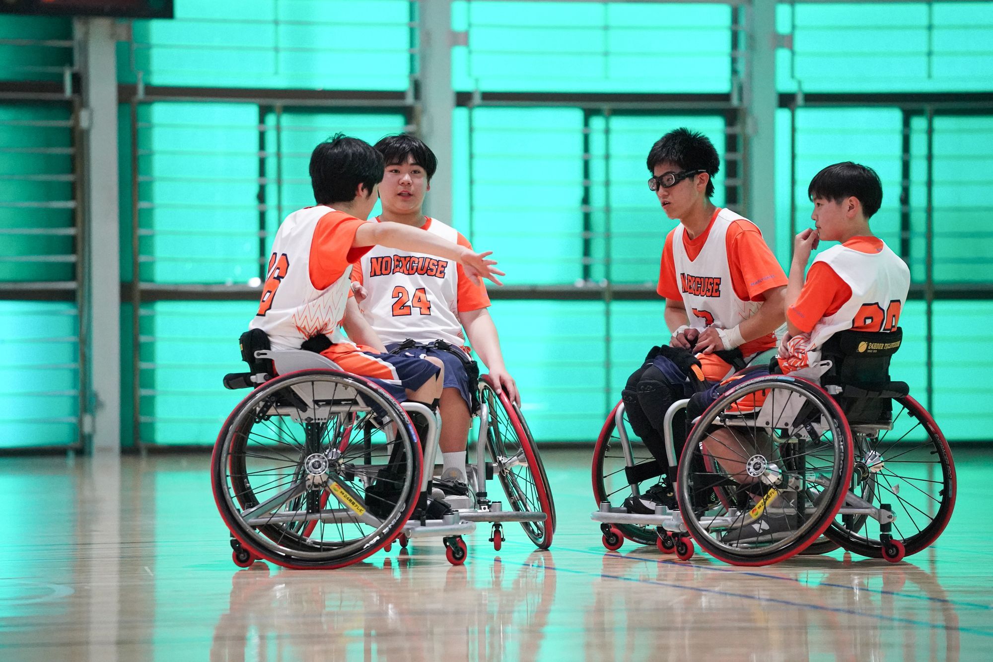 車いすバスケットボールの競技の様子