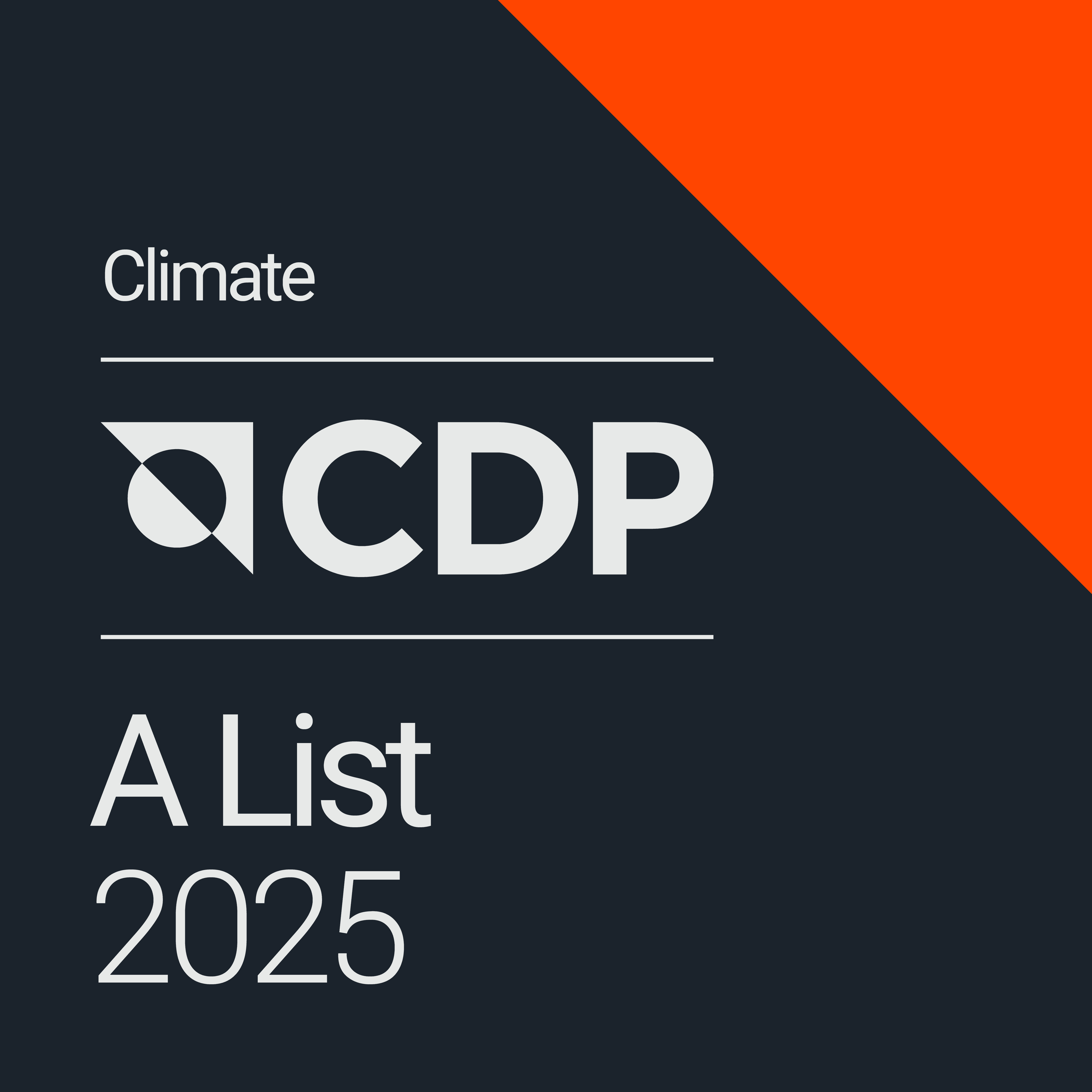 CDP Climate Change A list logo